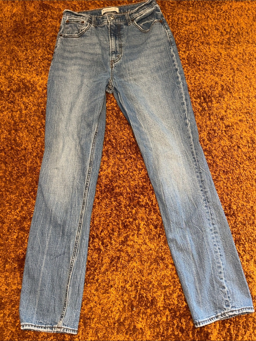 Abercrombie & Fitch Light Blue Straight-Leg Jeans